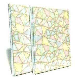 Blank Thank You or Note Cards 2 Pks of 10 with Envelopes Spring Pastel Geometric